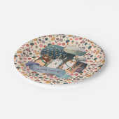 森林動物 – トライバルワイルドワンカスタマイズ ペーパープレート (アングル)