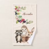 森林動物 バスタオルセット (ハンドタオル)