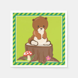 森林動物 | ベアーカブ スタンダードカクテルナプキン