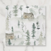 森林動物 |ベビーシャワーメッセージカード フェイバータグ (裏面)