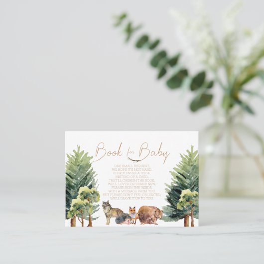 森林動物 |ベビー挿入カード用ブック | Wh. プレイスカード (スタンド正面)