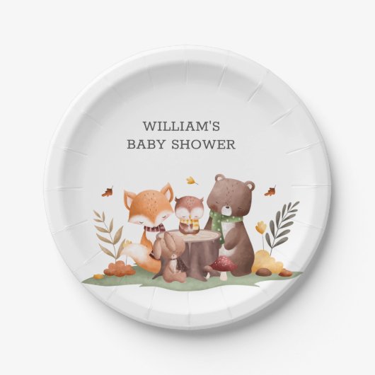 森林動物 ペーパープレート (正面)