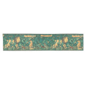 森林動物，ライオンキツネ，ハレウィリアムモリス ショートテーブルランナー (横)