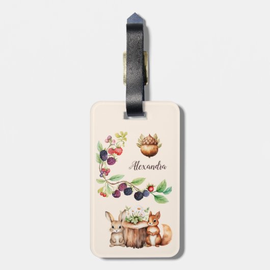 森林動物 ラゲッジタグ (裏面縦)