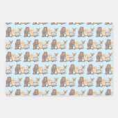 森林動物 ラッピングペーパーシート (正面)