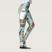 森林動物:冬のヴィンテージシームレス。 レギンス (右)