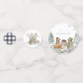 森林動物 |冬の誕生日パーティー コンフェッティ (正面)