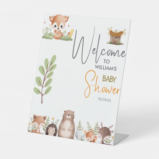 森林動物 台座サイン (正面)