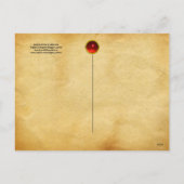 森林動物、孔雀およびキツネグリーンフローラ シーズンポストカード (裏面)