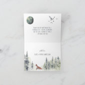 森林動物 |森の赤ちゃんシャワーありがとう サンキューカード (内部)