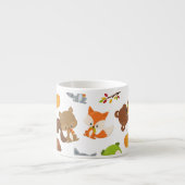 森林動物,森林動物,あなたの名前 エスプレッソカップ (正面)
