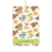 森林動物,森林動物,あなたの名前 カーエアーフレッシュナー (正面)