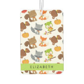 森林動物,森林動物,あなたの名前 カーエアーフレッシュナー (裏面)