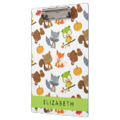 森林動物，森林動物，あなたの名前 クリップボード (左)