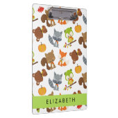 森林動物，森林動物，あなたの名前 クリップボード (右)