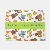 森林動物,森林動物,あなたの名前 ドアマット (正面)