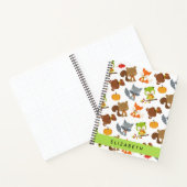 森林動物，森林動物，あなたの名前 ノートブック (内部)