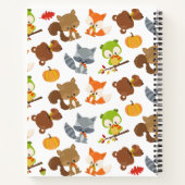 森林動物，森林動物，あなたの名前 ノートブック (裏面)