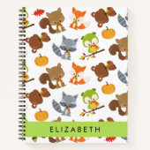 森林動物，森林動物，あなたの名前 ノートブック (正面)