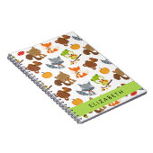 森林動物,森林動物,あなたの名前 ノートブック (右側)