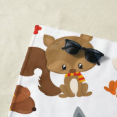 森林動物,森林動物,あなたの名前 ビーチタオル (インサイチュ)