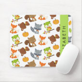 森林動物，森林動物，あなたの名前 マウスパッド (マウス)