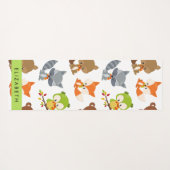 森林動物,森林動物,あなたの名前 ヨガマット (裏面(横))