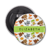 森林動物，森林動物，あなたの名前 栓抜き (正面)