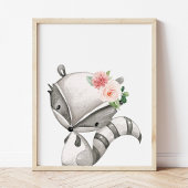 森林動物，森林動物，ピンクの花