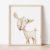 森林動物，森林動物，ピンクの花