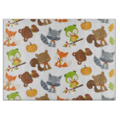 森林動物，森林動物，秋動物 カッティングボード (正面)