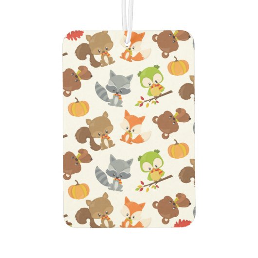 森林動物,森林動物,秋動物 カーエアーフレッシュナー (裏面)