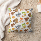 森林動物,森林動物,秋動物 クッション (ブランケット)