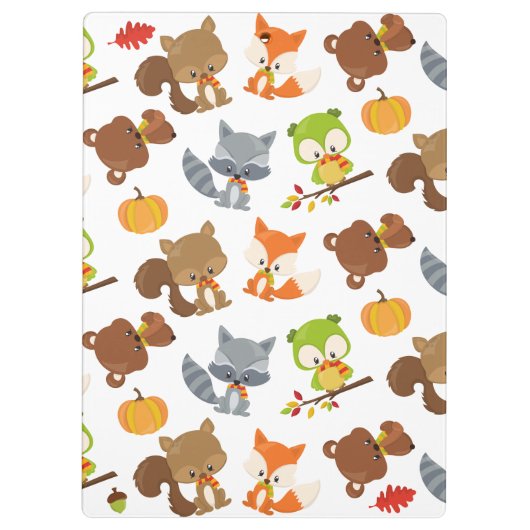 森林動物，森林動物，秋動物 クリップボード (裏面)