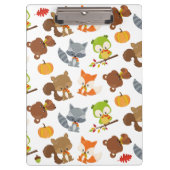 森林動物，森林動物，秋動物 クリップボード (正面)