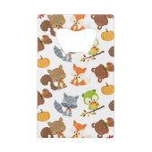 森林動物，森林動物，秋動物 クレジットカード栓抜き (裏面)