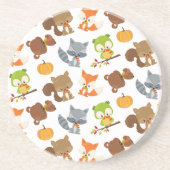 森林動物,森林動物,秋動物 コースター (正面)