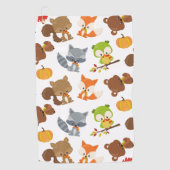 森林動物，森林動物，秋動物 ゴルフタオル (正面)