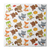 森林動物,森林動物,秋動物 タイル (正面)