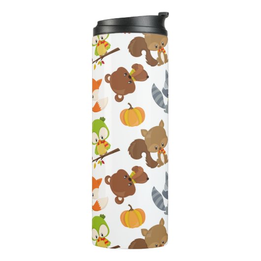 森林動物，森林動物，秋動物 タンブラー (回転左)