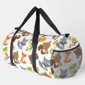 森林動物，森林動物，秋動物 ダッフルバッグ (右コーナー)