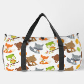 森林動物，森林動物，秋動物 ダッフルバッグ (裏面)
