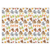 森林動物，森林動物，秋動物 テーブルクロス (正面(横))