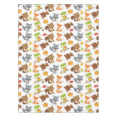 森林動物，森林動物，秋動物 テーブルクロス (正面)