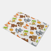 森林動物，森林動物，秋動物 ドアマット (アングル)