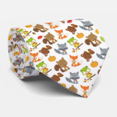 森林動物,森林動物,秋動物 ネクタイ (ロール)