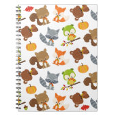 森林動物,森林動物,秋動物 ノートブック (正面)