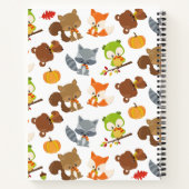 森林動物，森林動物，秋動物 ノートブック (裏面)