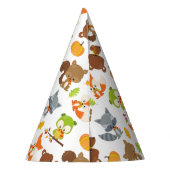 森林動物,森林動物,秋動物 パーティーハット (裏面)