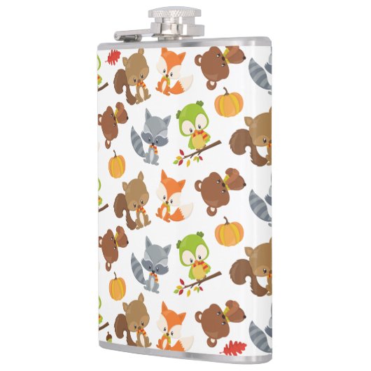 森林動物，森林動物，秋動物 フラスク (左)